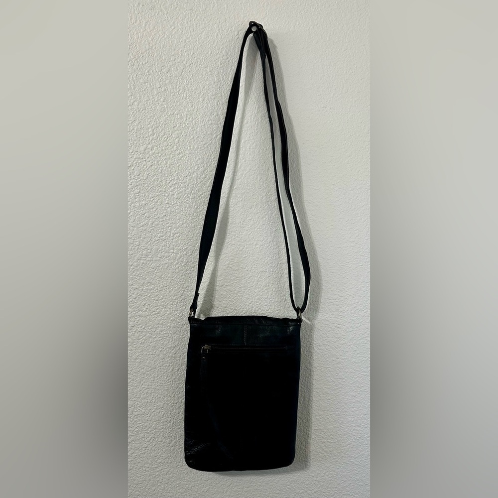 Black Leather Crossbody Bag